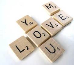 Scrabble Love Message